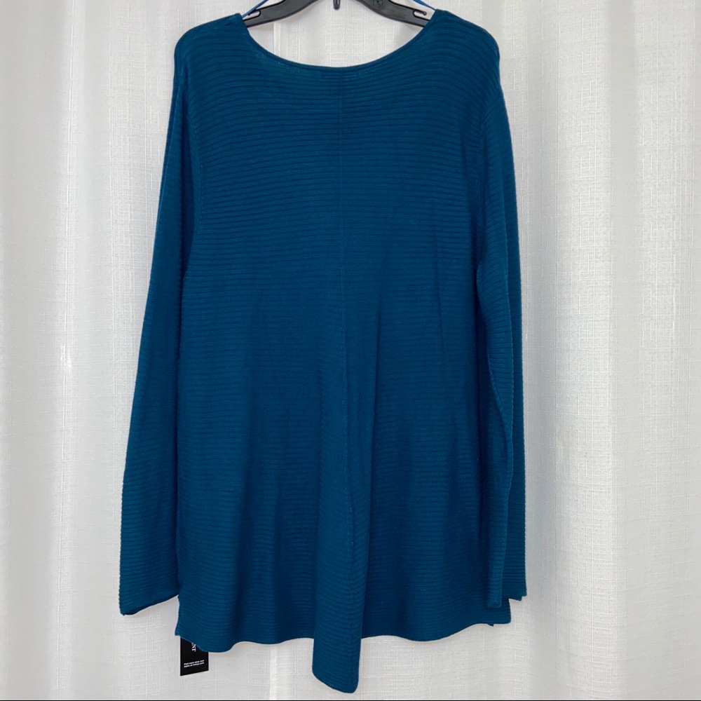 ALFANI Ribbed Snap-Detail Sweater - Picture 3 of 4